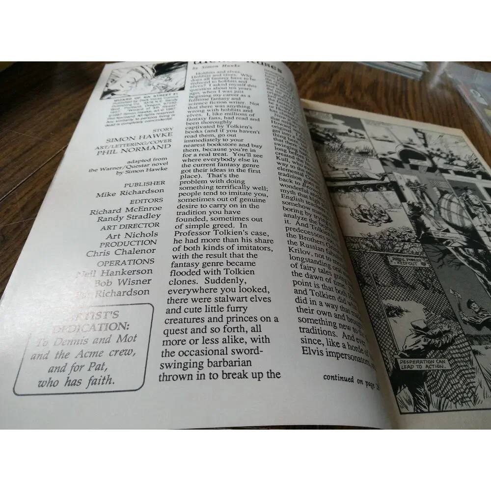 The Wizard Of 4th Street #1 December 1987 Dark Horse Comics